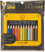 トンボのミニ色鉛筆12色ＮＱ削り器付パック